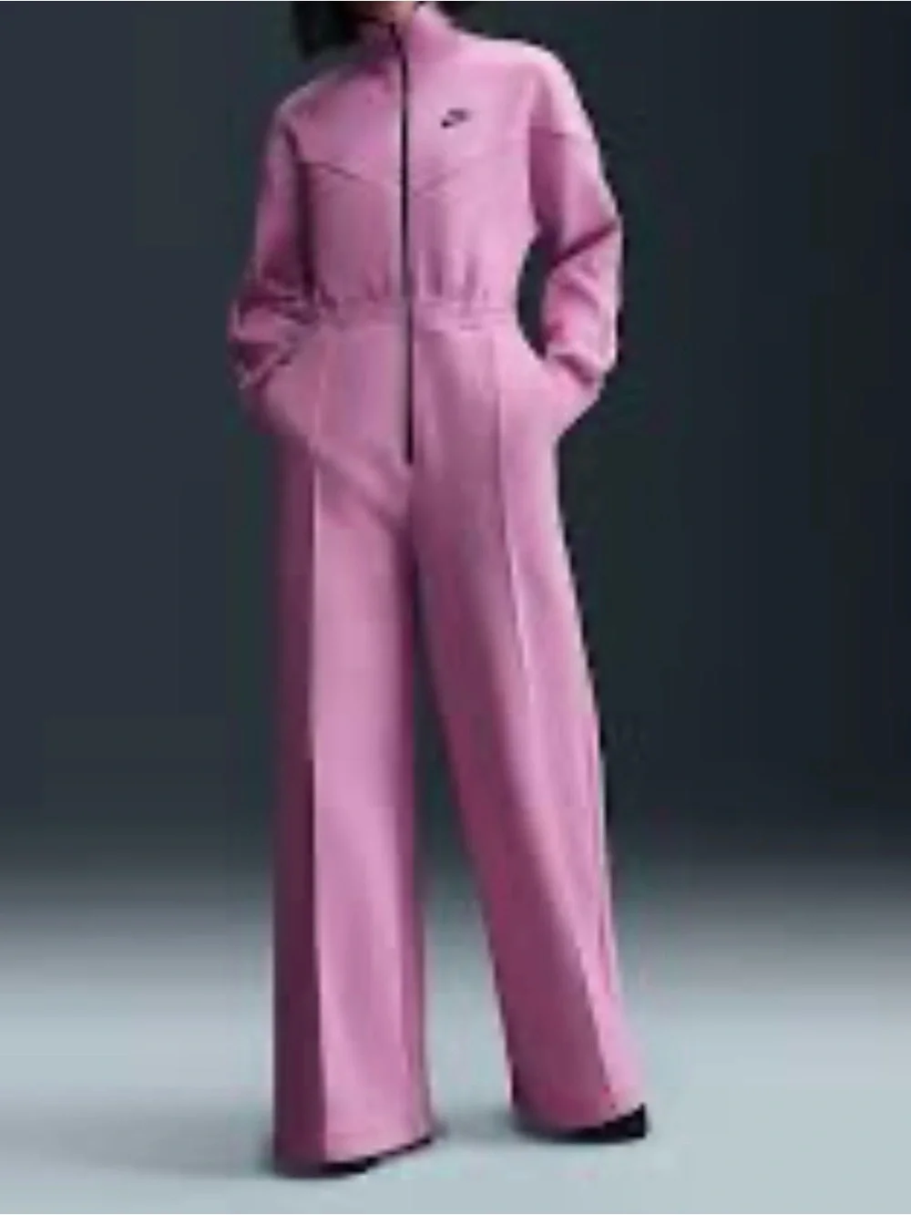Nike Women’s Pink Full-Zip Track Jumpsuit